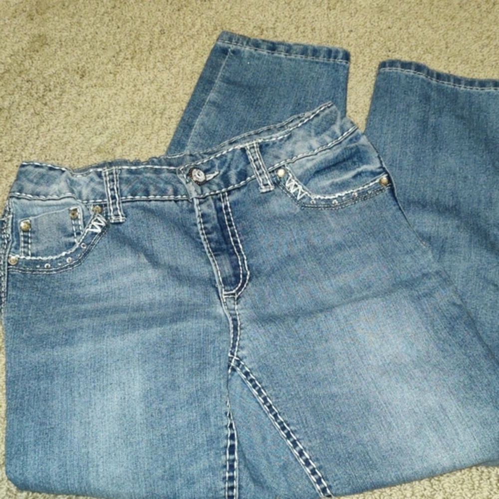 Girls Embellished Stretch Jeans